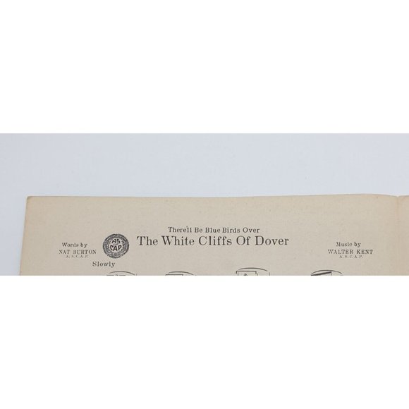 The White Cliffs Of Dover 1941 Vintage Sheet Music Piano Kay Kyser Burton Kent - Picture 2 of 4